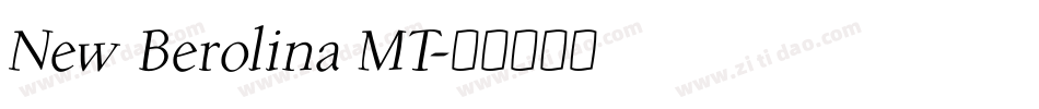 New Berolina MT字体转换